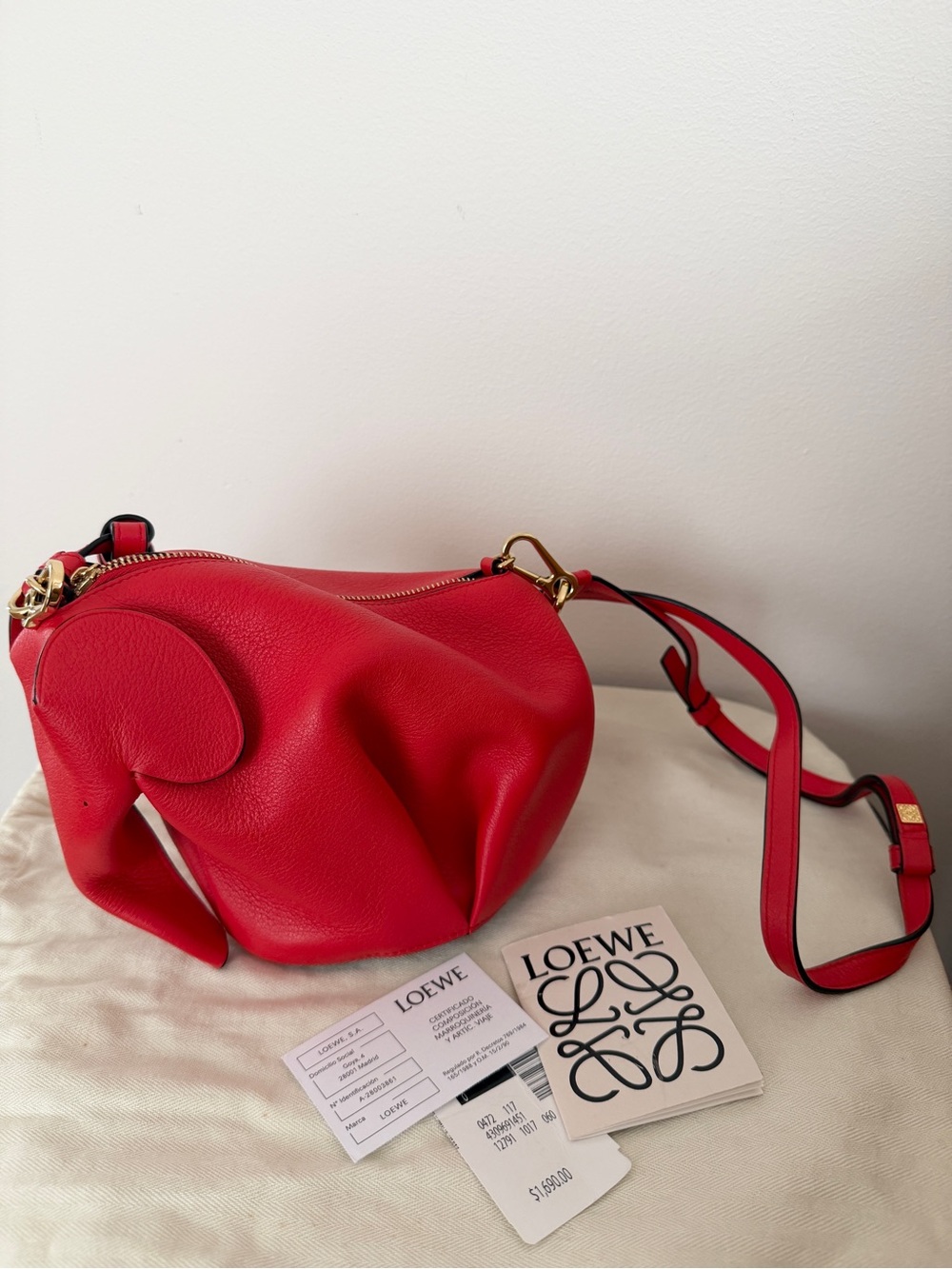 LOEWE mini elephant crossbody bag